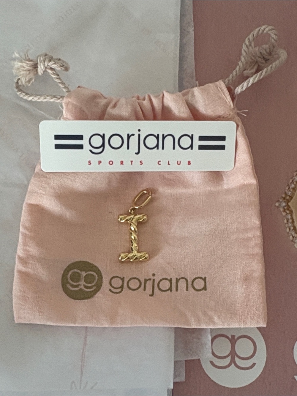 Brand New Gorjana “I “ charm
